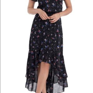 1. State Paisley Pattern Navy Blue Dress